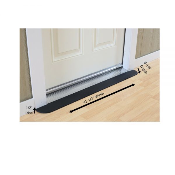 Handi Ramp ADA Compliant Rubber Threshold Ramp: 1/2" Rise x 41-1/2" Wide x 3-1/4" Depth MRAEZ0010